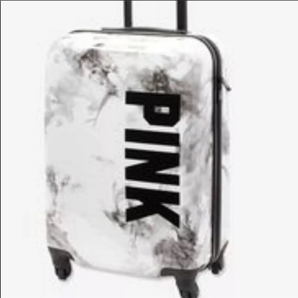 PINK VS pink wheelie suitcase